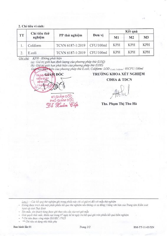 Công ty cổ phần nước sạch Thái Bình