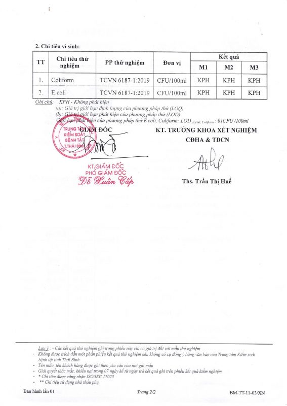 Công ty cổ phần nước sạch Thái Bình