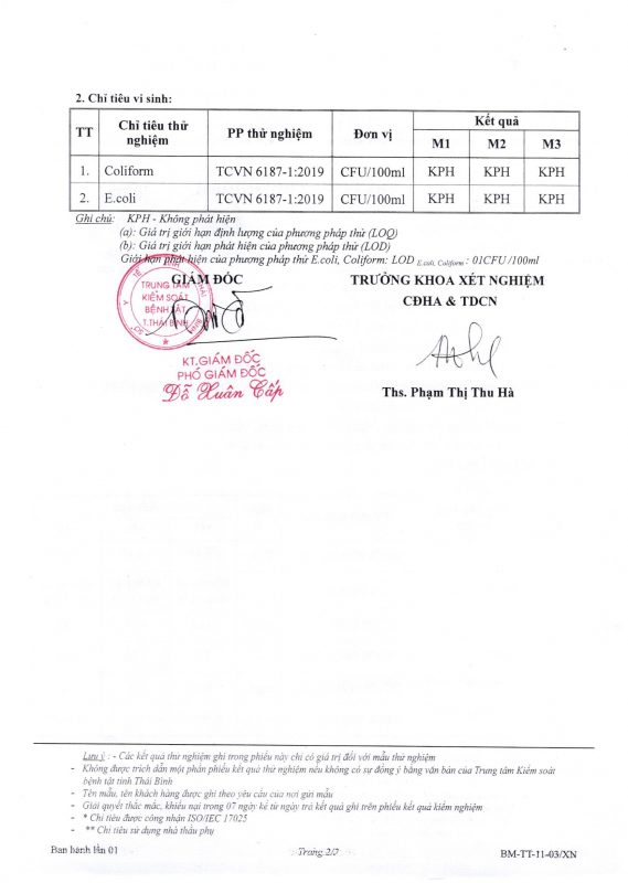 Công ty cổ phần nước sạch Thái Bình