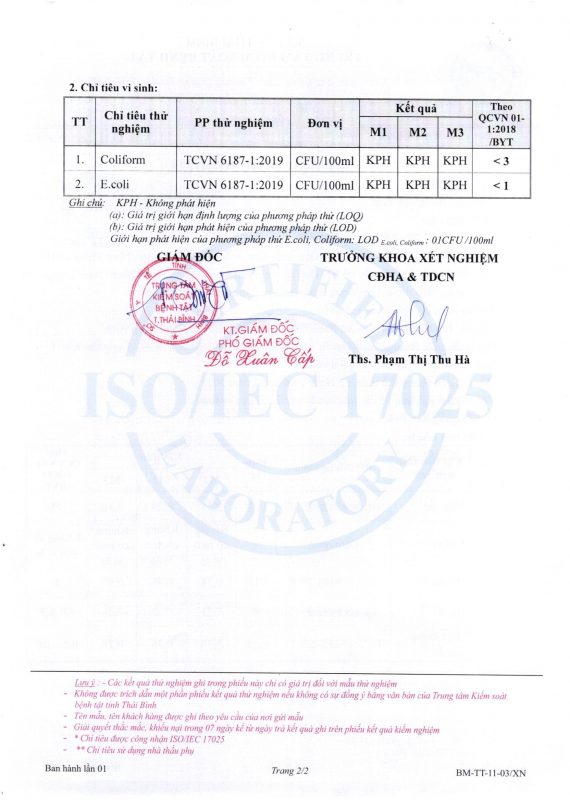 Công ty cổ phần nước sạch Thái Bình