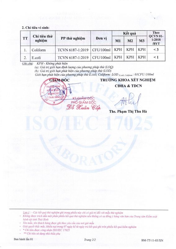 Công ty cổ phần nước sạch Thái Bình